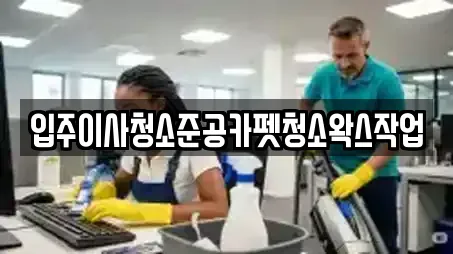 입주이사청소준공카펫청소왁스작업