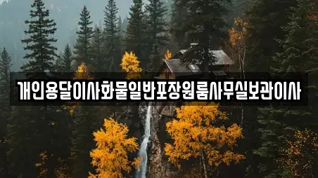 개인용달이사화물일반포장원룸사무실보관이사