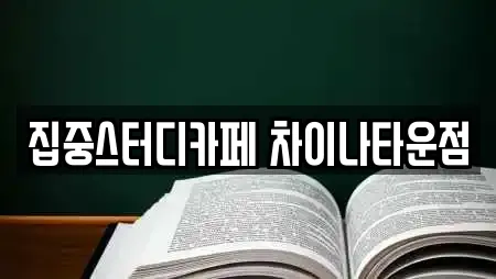 집중스터디카페 차이나타운점