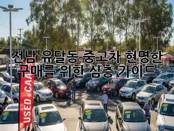 전남 유달동 중고차, 현명한 구매를 위한 심층 가이드 🚗
