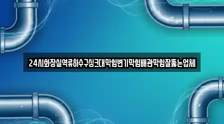24시화장실역류하수구싱크대막힘변기막힘배관막힘잘뚫는업체