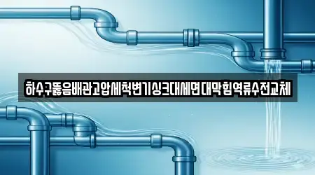 하수구뚫음배관고압세척변기싱크대세면대막힘역류수전교체