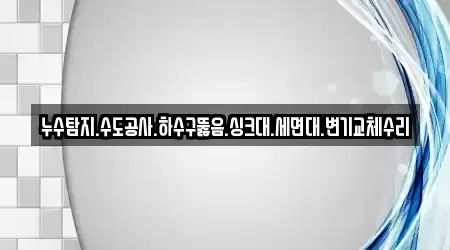 누수탐지.수도공사.하수구뚫음.싱크대.세면대.변기교체수리