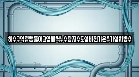 하수구역류뻥뚫어고압세척누수탐지수도설비전기온수기설치방수