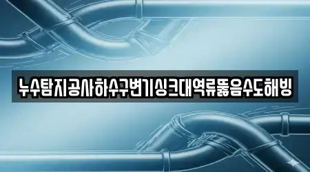 누수탐지공사하수구변기싱크대역류뚫음수도해빙