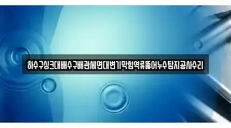 하수구싱크대배수구배관세면대변기막힘역류뚫어누수탐지공사수리