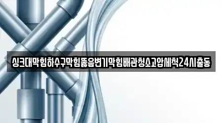 싱크대막힘하수구막힘뚫음변기막힘배관청소고압세척24시출동