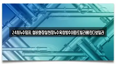 24시누수탐지.설비화장실천장누수옥상방수아파트빌라베란다보일러