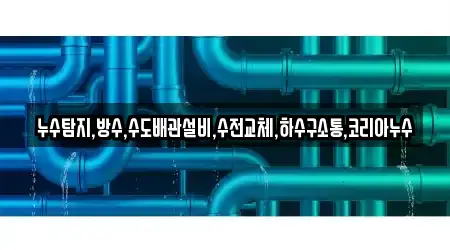 누수탐지,방수,수도배관설비,수전교체,하수구소통,코리아누수