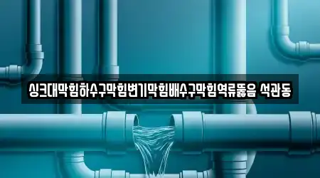 싱크대막힘하수구막힘변기막힘배수구막힘역류뚫음 석관동
