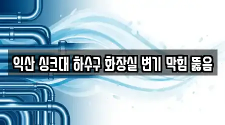 익산 싱크대 하수구 화장실 변기 막힘 뚫음