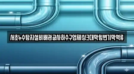 서초누수탐지설비배관공사하수구업체싱크대막힘변기막역류