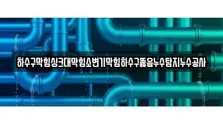 하수구막힘싱크대막힘소변기막힘하수구뚫음누수탐지누수공사