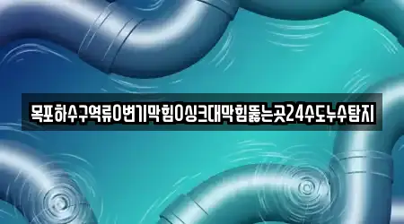 목포하수구역류0변기막힘0싱크대막힘뚫는곳24수도누수탐지
