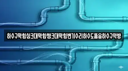 하수구막힘싱크대막힘씽크대막힘변기수리하수도뚫음하수구약방