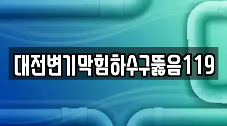 대전변기막힘하수구뚫음119