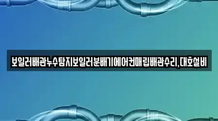 보일러배관누수탐지보일러분배기에어컨매립배관수리,대호설비