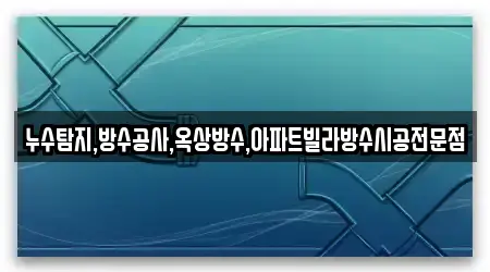 누수탐지,방수공사,옥상방수,아파트빌라방수시공전문점