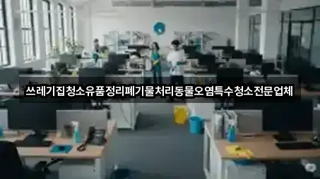 쓰레기집청소유품정리폐기물처리동물오염특수청소전문업체