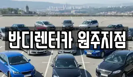 강원특별자치도 원주시 가현동 렌트카 전문 반디렌터카 원주지점