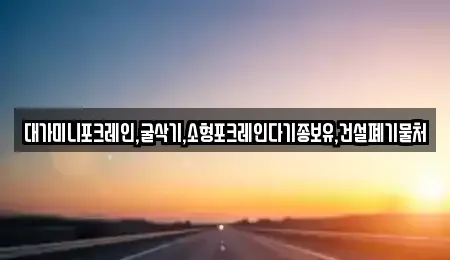 경기도 오산시 탑동 중고차매입 전문 대가미니포크레인,굴삭기,소형포크레인다기종보유,건설폐기물처