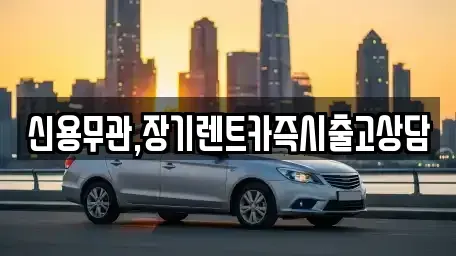 경기도 파주시 장기렌트카 전문 신용무관,장기렌트카즉시출고상담