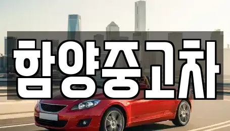 경남 함양군 중고차매매 전문 함양중고차