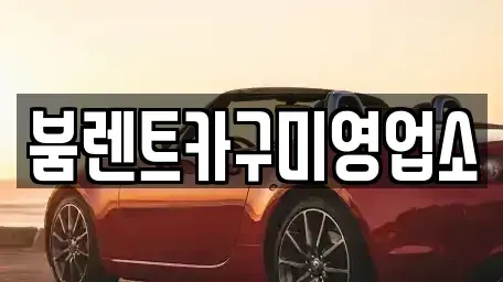 경북 김천시 남면 렌트카 전문 붐렌트카구미영업소