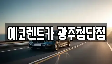 광주광역시 광산구 쌍암동 렌트카 전문 에코렌트카 광주첨단점