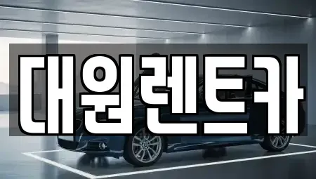 대전 서구 괴정동 렌트카 전문 대원렌트카