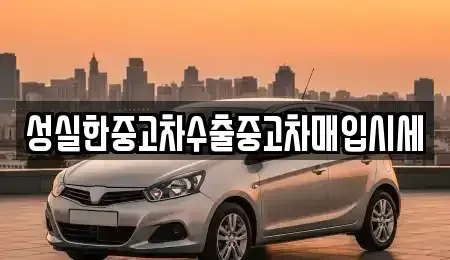 대전 서구 괴정동 중고차매입 전문 성실한중고차수출중고차매입시세