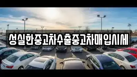 부산 부산진구 범천동 중고차매입 전문 성실한중고차수출중고차매입시세