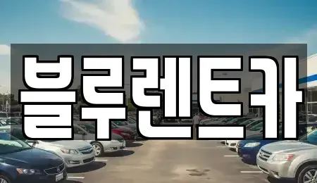 서울 종로구 충신동 렌트카 전문 블루렌트카