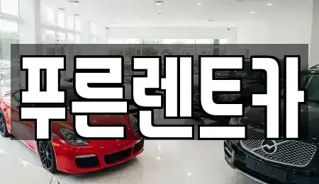 서울특별시 서대문구 렌트카 전문 푸른렌트카