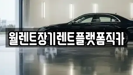 서울특별시 종로구 필운동 렌트카 전문 월렌트장기렌트플랫폼직카